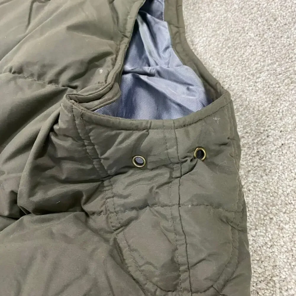 VTG Gap Puffer Vest Mens L Full Zip Gorpcore Down Green Warm 90s Outdoor Ski